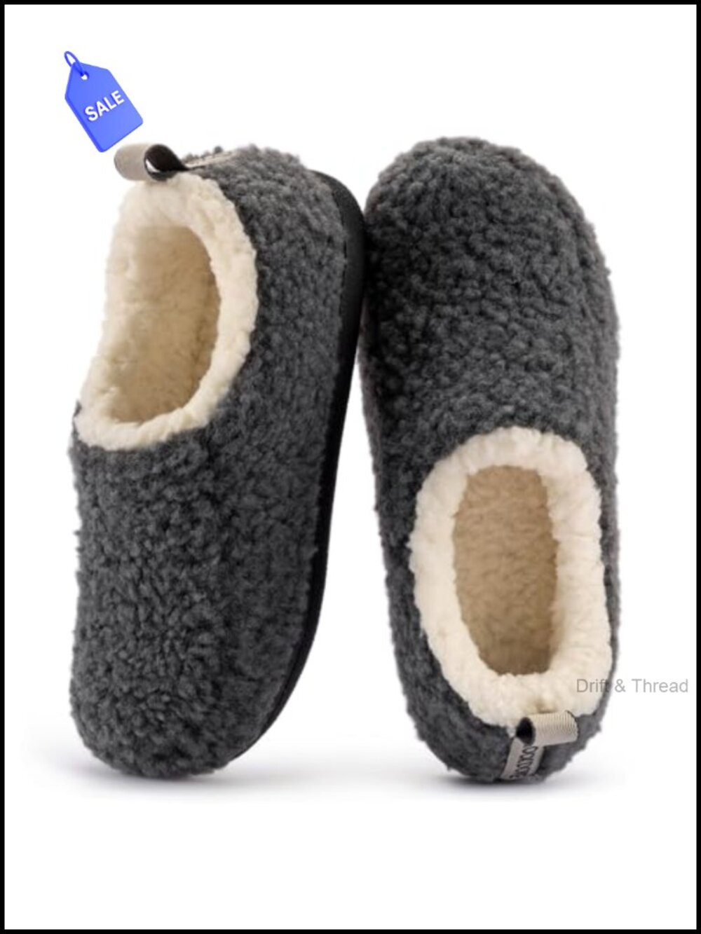 Faux Shearling Lined Memory Foam Closed Back Slippers Sherpa Warm Slip On